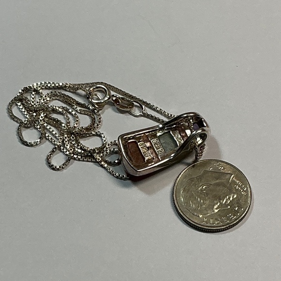 Ross Simmons Sterling Silver Multi Gem Pendant Necklace. 19 inches long - Picture 6 of 7